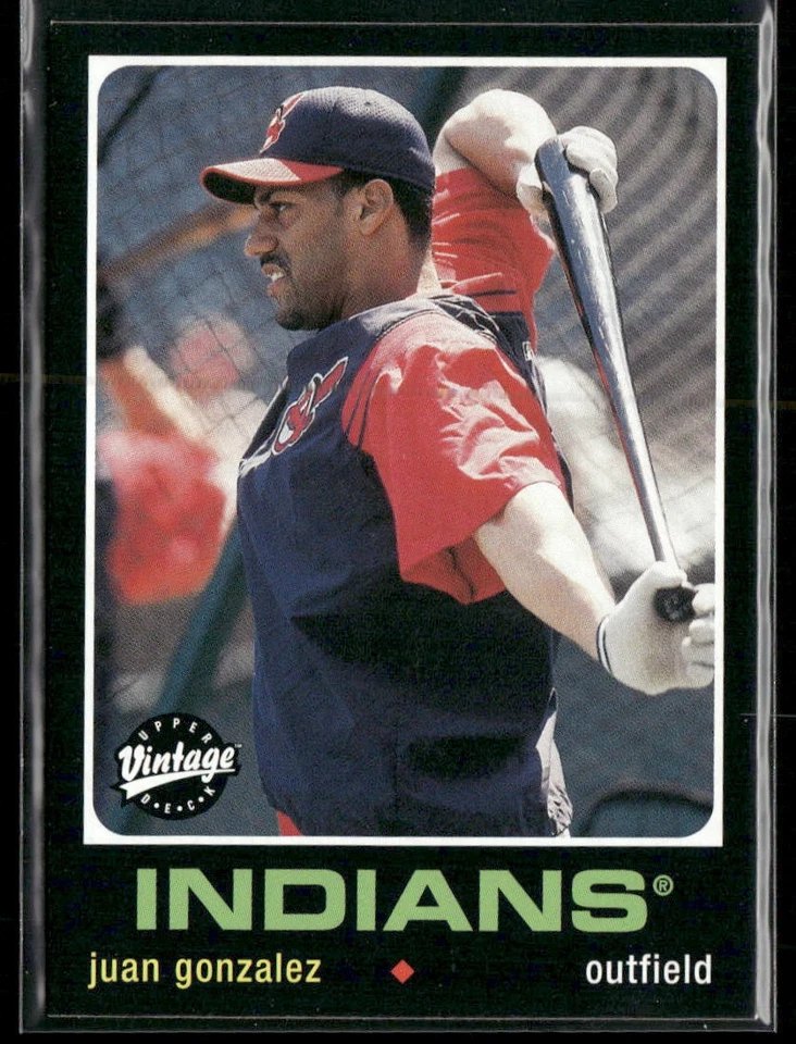 2002 Upper Deck Vintage Juan Gonzalez #37 Cleveland Indians - Image 1 of 2