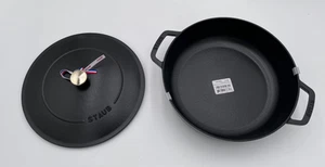 Staub Braiser Chistera Sauté Pan, Black, 28cm 12612885 4QT - Picture 1 of 7