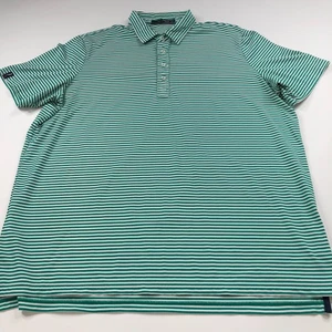 RLX Ralph Lauren XXL Golf SS Stretch Button Polo Striped Shirt Green - Bild 1 von 6