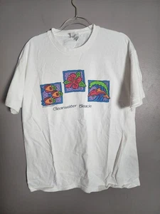 Vintage Clearwater Beach T-Shirt Size Large - Picture 1 of 5
