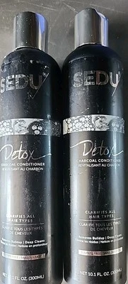 Paquete de 2 acondicionadores de carbón Sedu Detox clarificadores 10,1 oz elimina la acumulación difícil de encontrar Foto 1 de 3