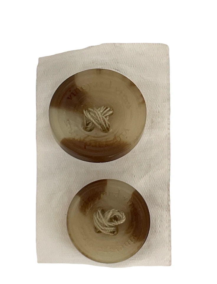 2 Vineyard Vines Replacement BUTTONS for Pants 4 Hole Flat Brown Beige New - Image 1 of 3
