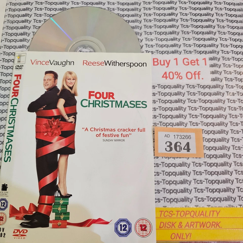 Four christmas DVD disc and artwork only. Save £s. Eco. - Image 1 of 1