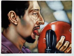 Jesus Quintana in The Big Lebowski, Größe 24"x18", Öl auf Samt. A606 - Bild 1 von 20
