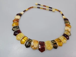 Cadena de ámbar piedra preciosa joyería collar cadena colorido regalo real para mujer - Imagen 1 de 7