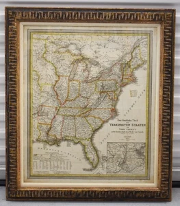 Antike 1835 US Karte (Vereinigte Staaten von Nordamerika - C.F. Weiland) - Bild 1 von 7