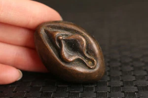 Figura de arte china de bronce fundido a mano de regalo coleccionable netsuke - Imagen 1 de 6