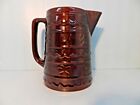 Vtg Brown Drip Marcrest Daisy & Dot Oven-Proof Stoneware Pitcher 8" BEAUTIFUL