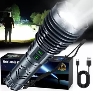 Linternas Recargables 1500000 Altos Lúmenes,Linterna LED Super Brillante,Tactica - Imagen 1 de 9