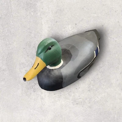 Duck Decoy Vtg. Male Mallard 14" Hunting Floating ~Hand Painted ~Hard Plastic  - Image 1 of 4