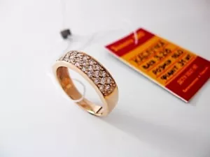 Vintage ukrainischer Ring Gold 585 14K kubischer Zirkonia, Damenschmuck Größe 5,25 - Bild 1 von 6