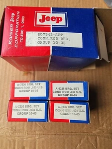 NOS Rod Bearing Set 41-71 Willys MB Ford GPW Jeep P# 807948 A7236 Any 4-134 G503 - Picture 1 of 6