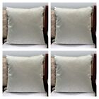 Set of 4 - Silver Floral White Daisy X-Thick Cushion Covers 18x18" Inch 45x45cm