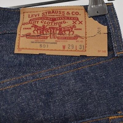Vintage Levi's 501 Jeans Mens 29 Made in Usa #558 Rigid 70s 80s dark wash 29x31 - Image 1 of 4