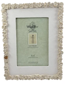 Picture Frame Willow Tree /Roses Design / Susan Lordi 4x6 Photo /Demdaco - Picture 1 of 7