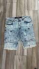 XRAY Jeans Shorts Men's 32 Acid Washed Stretch Distressed Motto