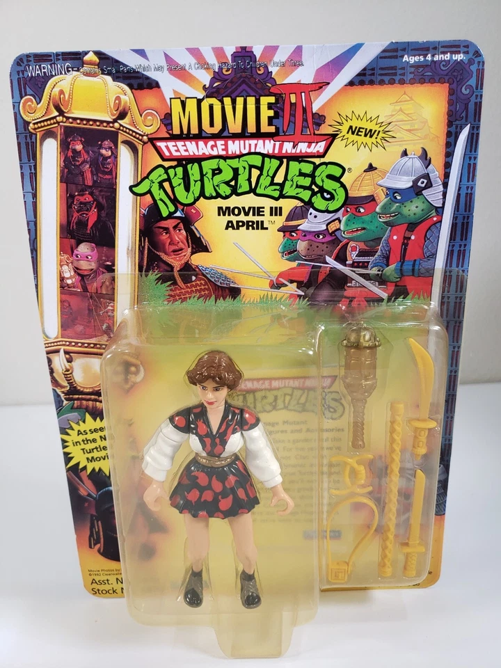 Playmates Toys Teenage Mutant Ninja Turtles Movie 3 April Card Back 1992