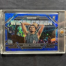 Ausar Thompson 2023-24 Prizm Draft Picks Widescreen Blue Shimmer FOTL /19