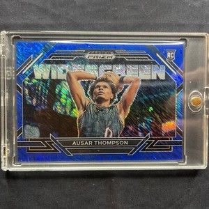 Ausar Thompson 2023-24 Prizm Draft Picks Widescreen Blue Shimmer FOTL /19