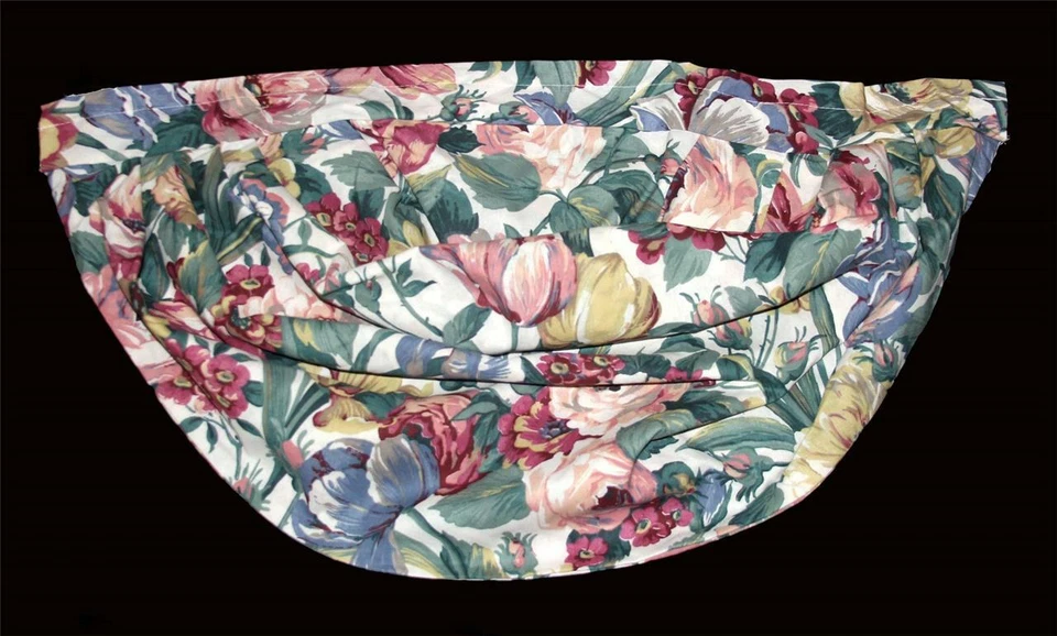 VTG Springmaid Colorful Shabby Floral Roses Tulips Etc. Pole Swag Valance NWOT - Image 1 of 1