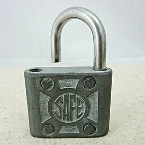 Vintage Safe brand Padlock lock NO KEY  - Picture 1 of 7