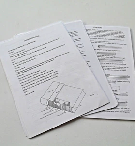 Book Binding and Book Repair Notes - Photocopied A4 Sheets (45 pages) - Picture 1 of 4