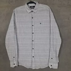 Camisa Mavi Para Hombre XL Calce Ajustado Mezcla de Lino Manga Larga Abotonada - Imagen 1 de 11