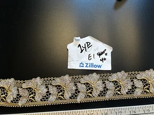 Bestickte Blumen Spitze Bronze Borte Nähen/Basteln/Röcke/2" Meterware - Bild 1 von 2