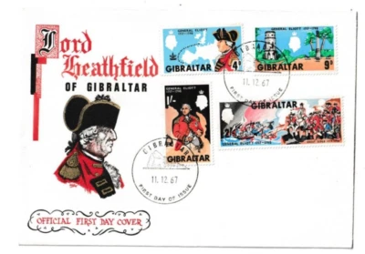 11/12/1967 Gibraltar FDC - Lord Heathfield of Gibraltar - Image 1 of 2