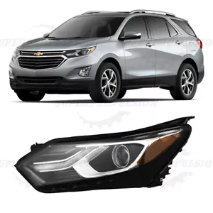For 2018 2019 2020 Chevy Equinox Left Headlight Headlamp Halogen w/LED DRL LH - Picture 1 of 11