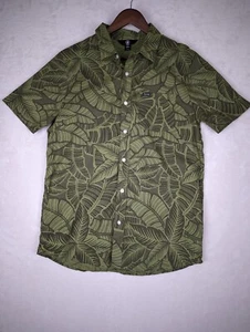 Volcom Men's Medium "Warbler" Green Combo Short Sleeve Button-Up Shirt - Picture 1 of 12