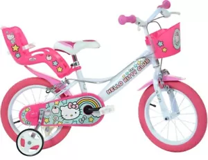 Bici 14 Hello Kitty Club per bambina rotelle cestino porta bambola Dino Bikes - Foto 1 di 8