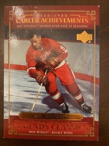 2004 Upper Deck Legends Classics Career Achievements Gordie Howe Mr Hockey HOF