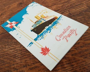 1930s Canadian Pacific Steamship Lines Diner Au Revoir Goodbye Dinner Menu - Picture 1 of 8