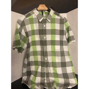 Columbia Plaid Button Down Short Sleeve Casual Shirt Mens XL - Picture 1 of 3