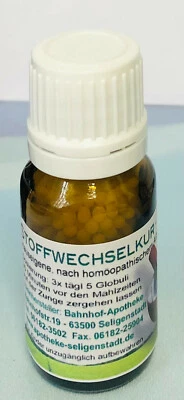 BAHNHOF-APOTHEKE Stoffwechselkur mit Aminosäuren Globuli 10g - Homöopathie aus Traditionsapotheke