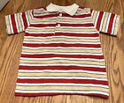 Vintage Buster Brown Children Kids Polo Shirt Red Yellow Stripe Collar Size 5