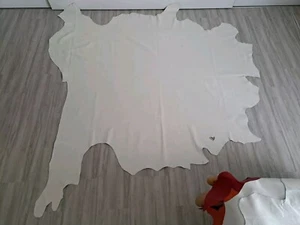 ECHT-LEDER AUTOLEDER LEDERHAUT RINDSLEDER ECHTLEDER LEDER Weiss 4qm - Bild 1 von 5