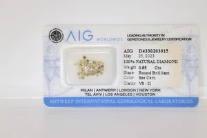 Natürliche Diamanten mit Zertifikat. 53 pcs,0,85 ct,Brilliant,yellow brown,VS-I1 - Bild 1 von 6