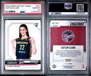 CAITLIN CLARK RC 2024 PANINI INSTANTÁNEO #247 NOVATO PSA 10 GEMA COMO NUEVA FIEBRE WNBA 🔥🔥 - Imagen 1 de 3