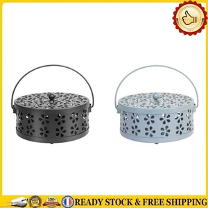 Portable Mosquito Coil Holder with Handle Metal Incense Burner Holder (Black) - Afbeelding 1 van 7