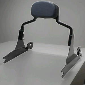 YHMOTO Chop Short Height Passenger Backrest Sissy Bar Chrome 2006-2017 Harley... - Picture 1 of 8