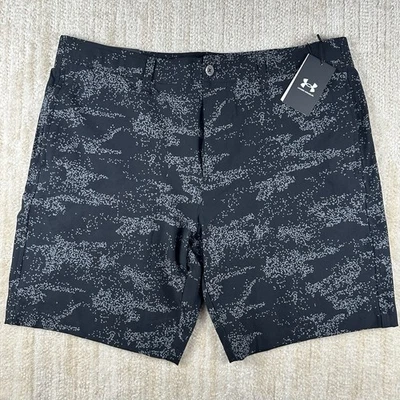 NUEVO Pantalones Cortos Under Armour Iso-Chill Para Hombres 38 Golf Repelente al Agua Cónicos 9" Negros Foto 1 de 4