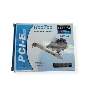 HooToo PCI-E USB 3.0 Card HT-PC002 2 Port Expansion Adapter for PC Windows VIA - Afbeelding 1 van 6
