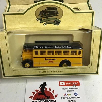 LLEDO DAYS GONE YELLOW 1930s AEC STEVENSONS TOUR BUS PROMO 1/50 MIB ENGLAND - Image 1 of 4