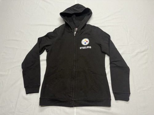 VETEMENTS Felpa con cappuccio e zip intera Pittsburgh Steelers NFL Team Apparel ragazza taglia XL 16