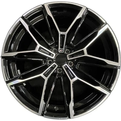 Bmw 19x9.5 M3 M4 BLACK FRONT Wheel OEM Rim Factory Stock 2021-2024 - Image 1 of 4