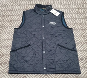 Barbour "Franklin & Sons LTD" Perble Gilet Steppweste Herren Large Snap Navy Blau - Bild 1 von 10