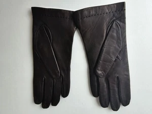 Ladies Leather Gloves, Black Lined With Cashmere. medium - Imagen 1 de 3