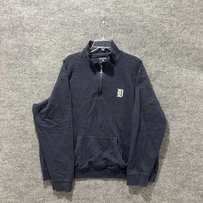 Винтажный мужской свитер пуловер 00's Style Detroit Tigers Quarter на молнии 2XL - Изображение 1 из 4